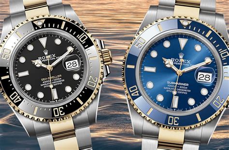 submariner vs seadweller rolex